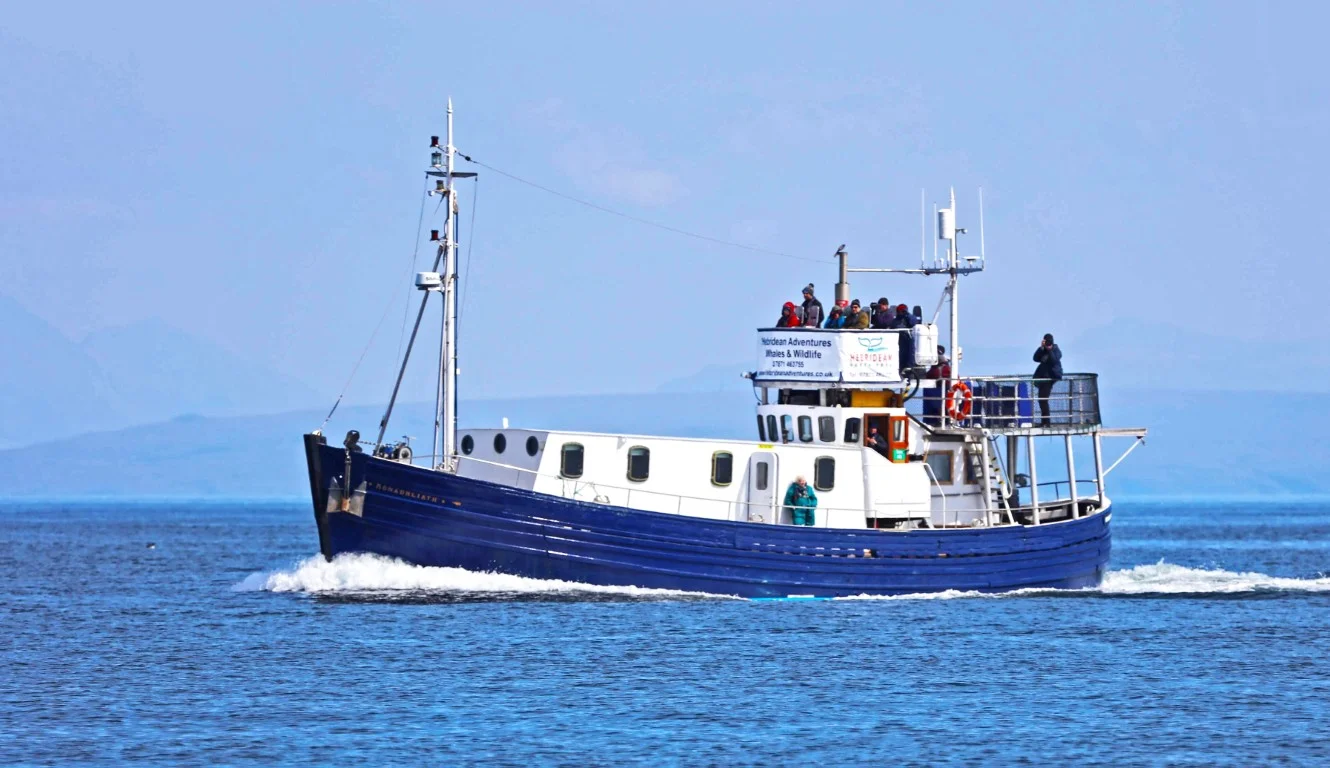 A fully converted offshore fishing vessel, specifically designed for wildlife observation and coastal live aboard charter with two purpose-built raised observation decks.
